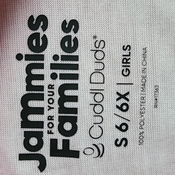 CUDDL DUDS JAMMIES FOR FAMILIES GIRLS 2 PIECE HOLIDAY PAJAMAS SIZE SMALL 6/6X - Picture 6 of 11